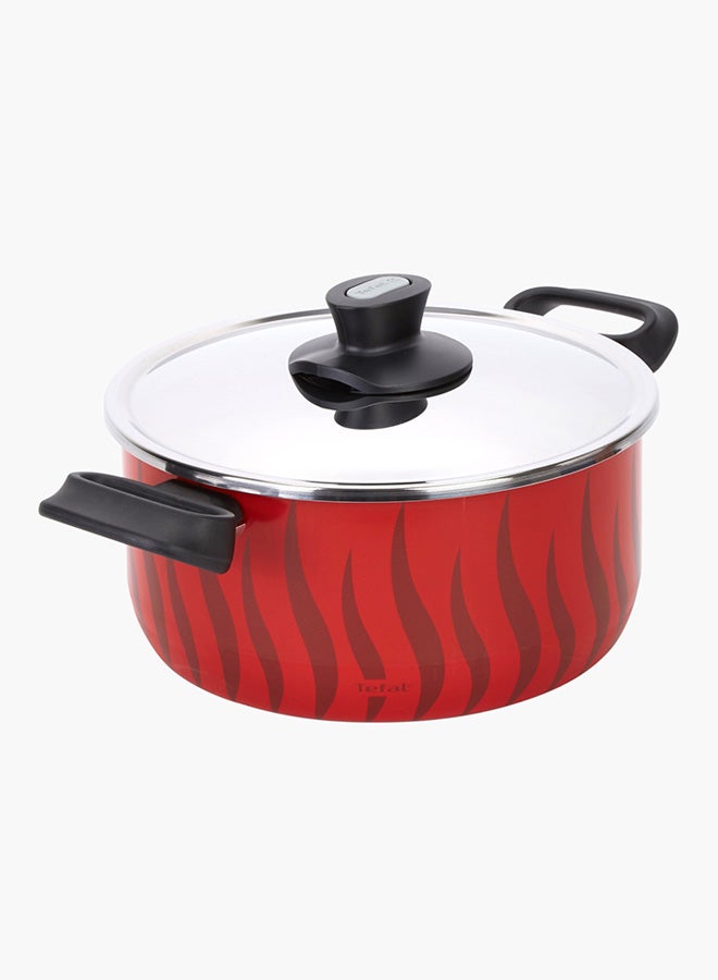 Tempo Casserole Red/Clear/Black 24cm