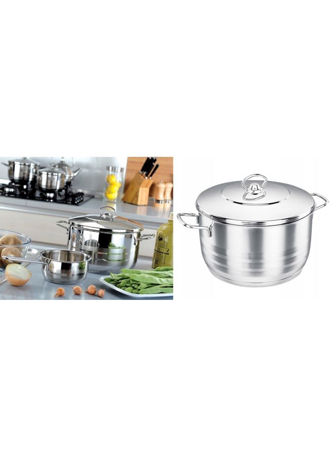 Stainless Steel Casserole With Lid Silver 2.5Liters