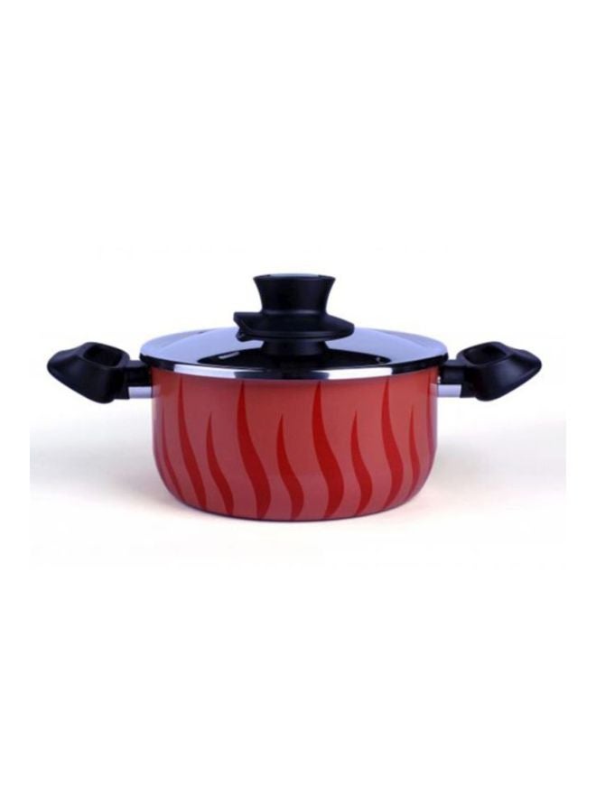 Tempo Flame Casserole With Lid Red/Black