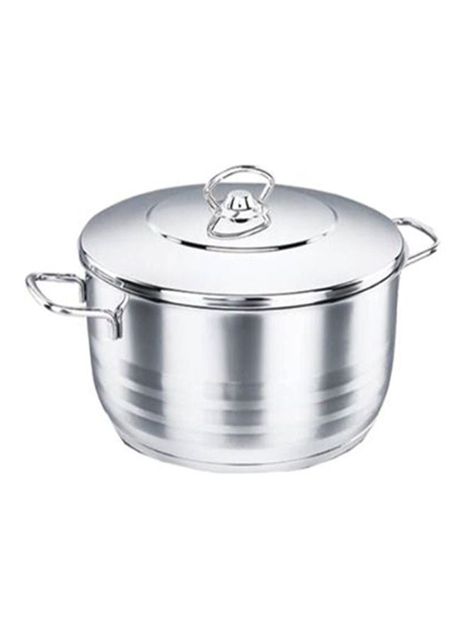 Casserole Pot With Lid Silver 16x10cm