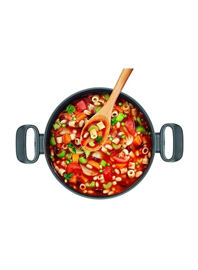 Tempo Flame Casserole Stew Pot With Lid Red 24cm