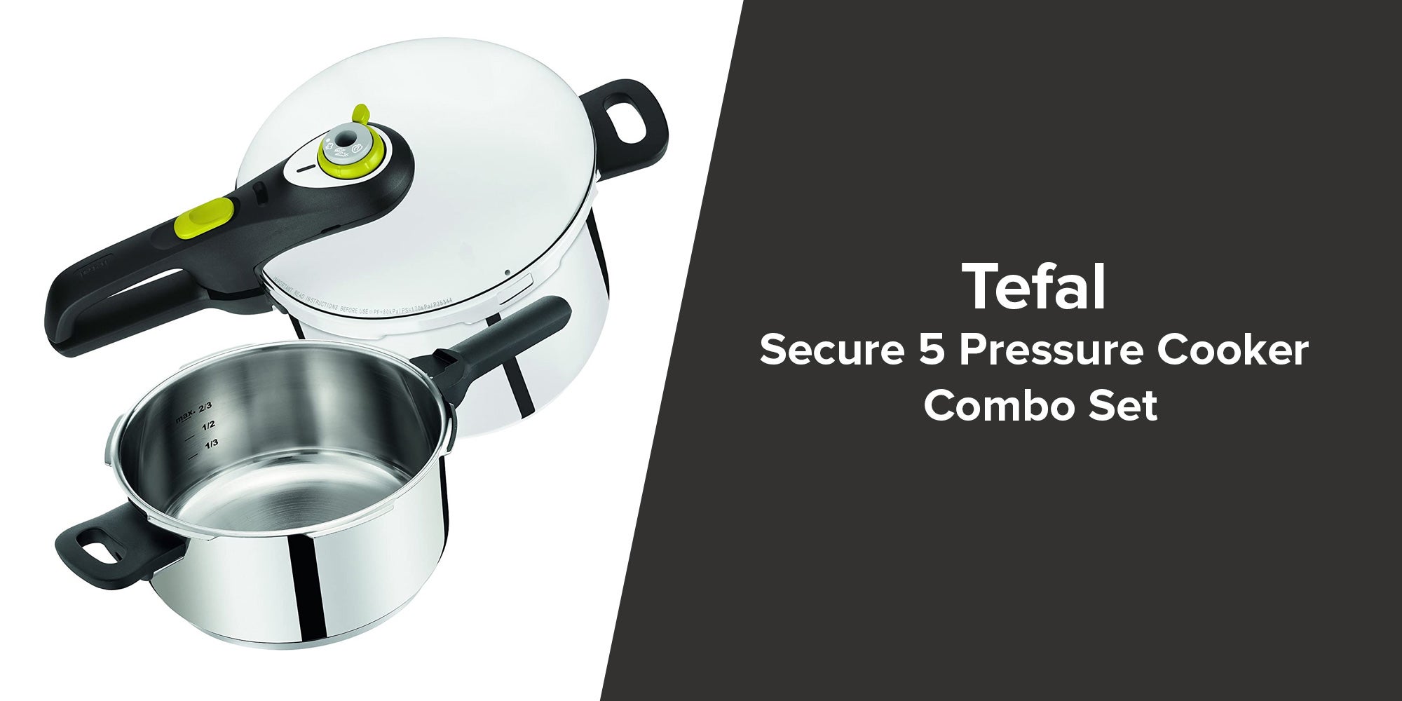 Secure 5 Pressure Cooker Combo Set Silver