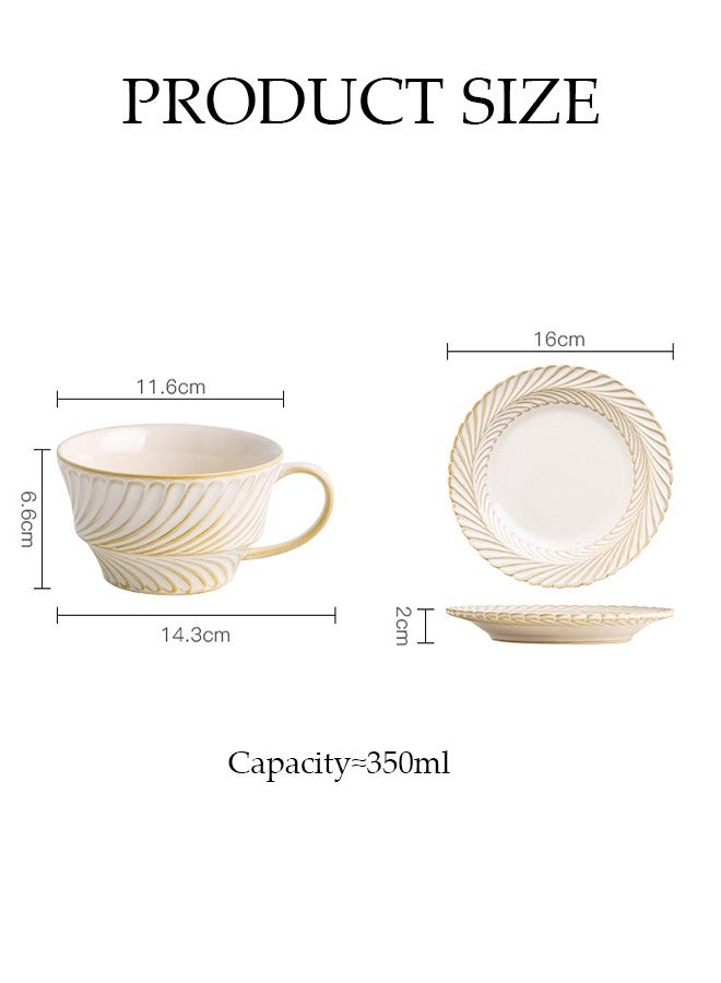 Retro Phnom Penh Tea Cups and Saucers Set Porcelain Tea Set for Tea Party Afternoon Tea Cups Saucer for Coffee Milk Kitchen and Drawing Room