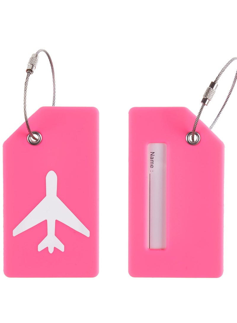 5 Pack Silicone Luggage Tag, With Name ID Card Quickly Spot Luggage Suitcase, Anti-lost Tag