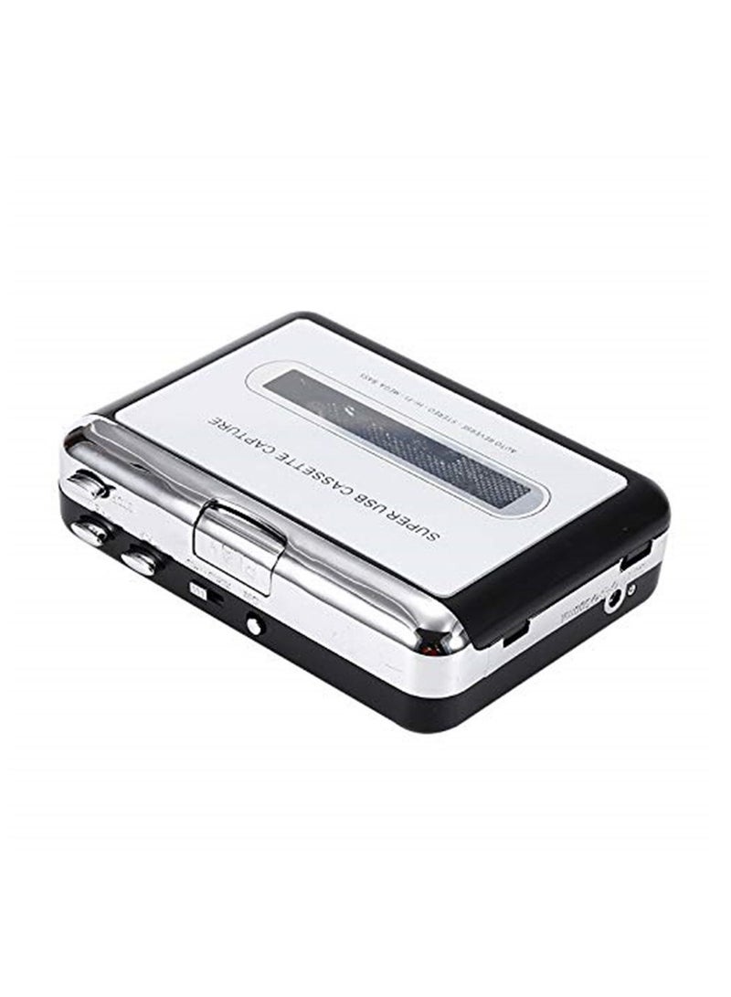 USB Cassette Capture Radio Player Portable USB Cassette Tape to MP3 Converter Capture Audio Music Player Tape Cassette Recorder