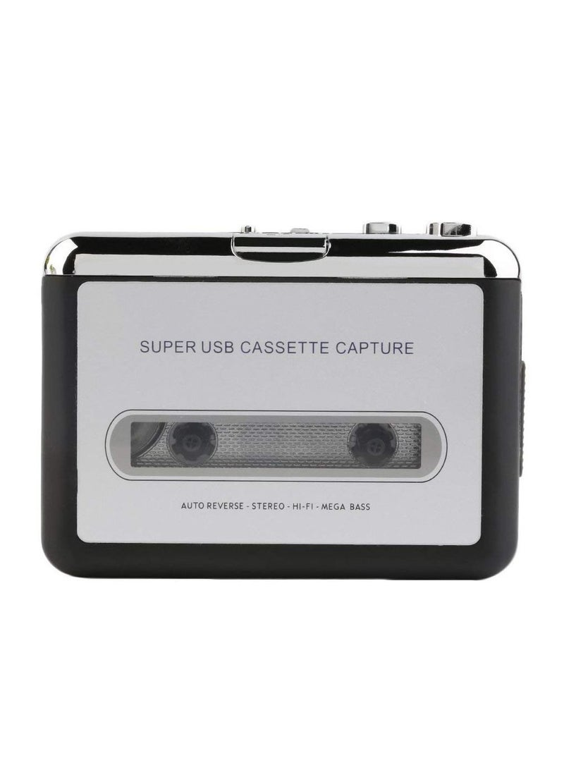 USB Cassette Capture Radio Player Portable USB Cassette Tape to MP3 Converter Capture Audio Music Player Tape Cassette Recorder