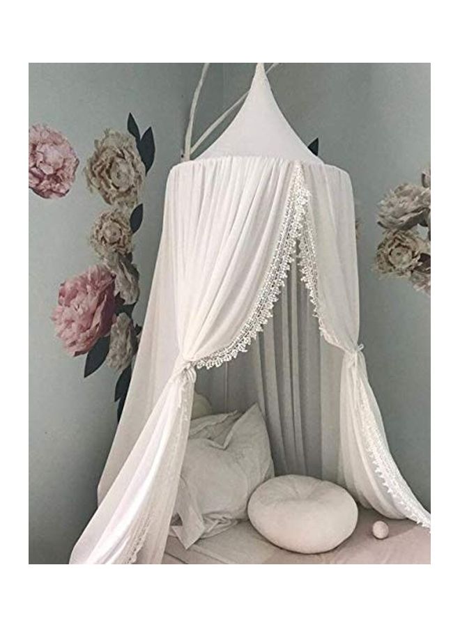 Bed Canopy With Pom Pom Hanging