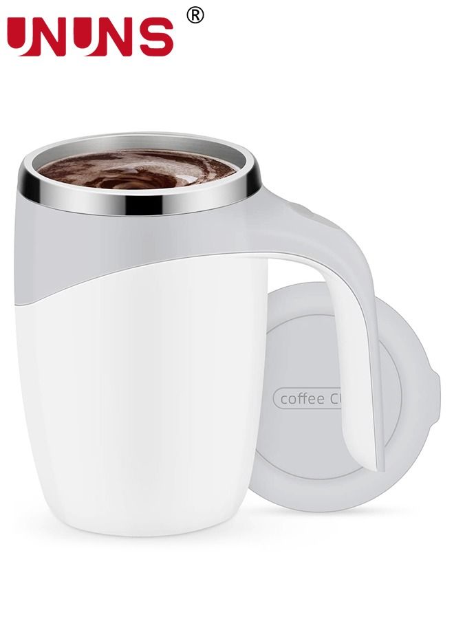 Self Stirring Mug,Electric Stirring Coffee Mug With Lid,Automatic Magnetic Mixing Coffee Cup,380ml Stirring Cup For Coffee/Tea/Hot Chocolate/Milk,Mug For OfficeKitchen/Travel/Home,Creative Gift