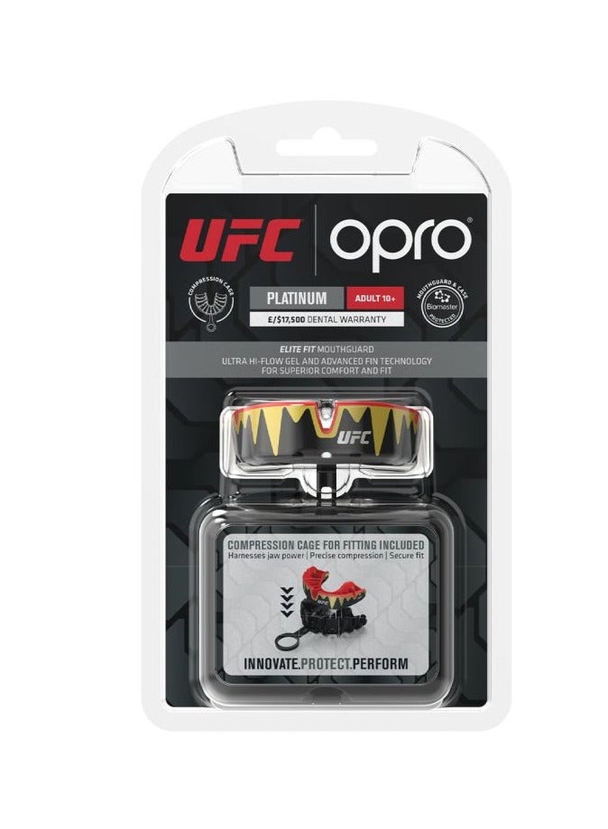 Opro Self Fit Ufc Platinum Black/Gold/Red