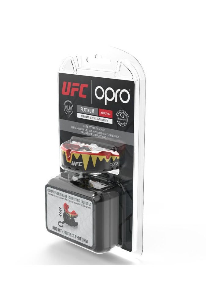 Opro Self Fit Ufc Platinum Black/Gold/Red
