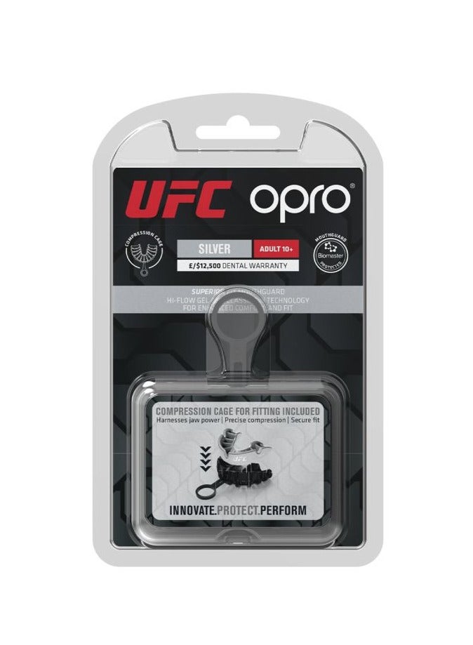 OPRO SELF FIT UFC SILVER WHITE/SILVER ADULT