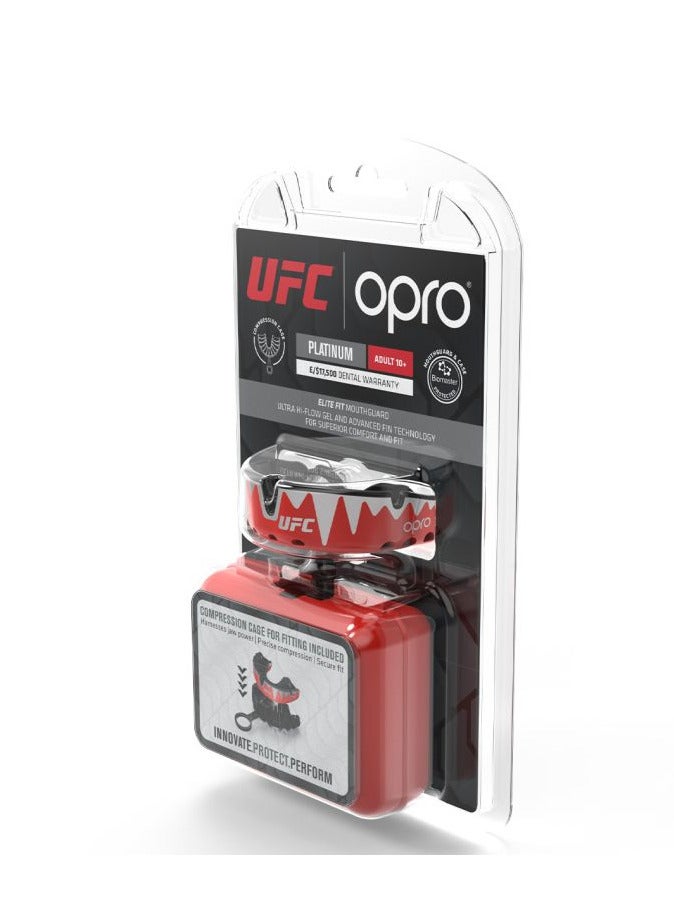 Opro Self Fit Ufc Platinum Red/Silver/Black