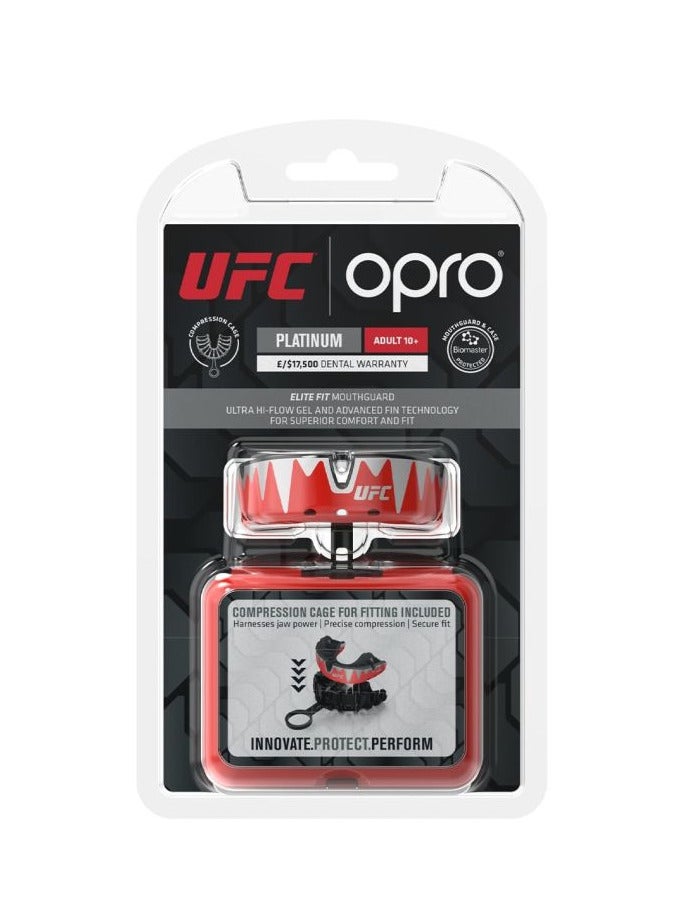 Opro Self Fit Ufc Platinum Red/Silver/Black