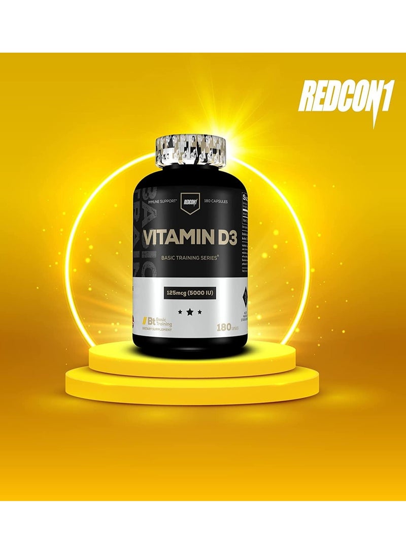 REDCON1 Vitamin D3, 180 Capsules