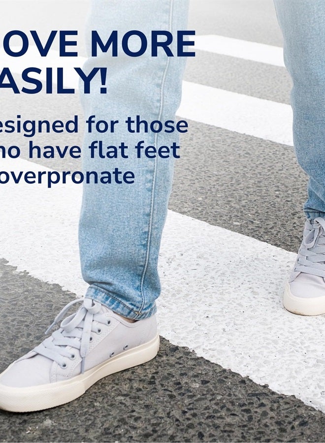 ® Stability Support Insoles, Flat Feet & Overpronation Low Arch Support, Improves Balance & Stability, Motion Control, Trim Inserts to Fit Shoes, Men's Size 8-14