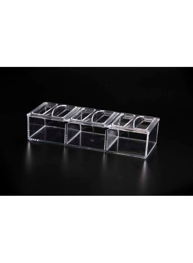 Acrylic Serving 3 Compartment Set
