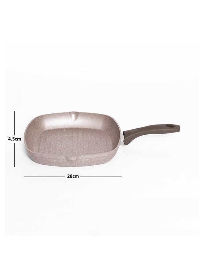 Meryll Square Grill Pan, Beige - 28x28 cm