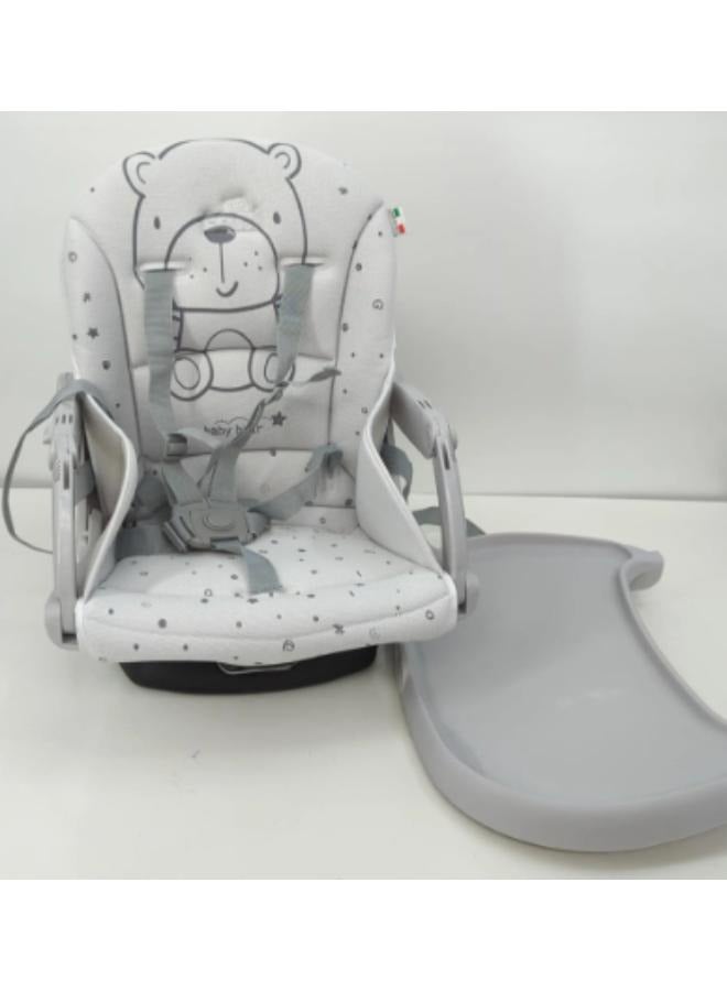 Smarty Booster Baby Feeding Chair With Eating Tray, Teddy Grey