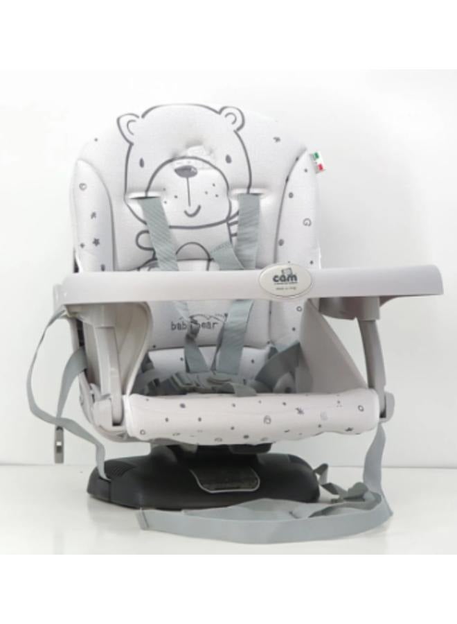 Smarty Booster Baby Feeding Chair With Eating Tray, Teddy Grey