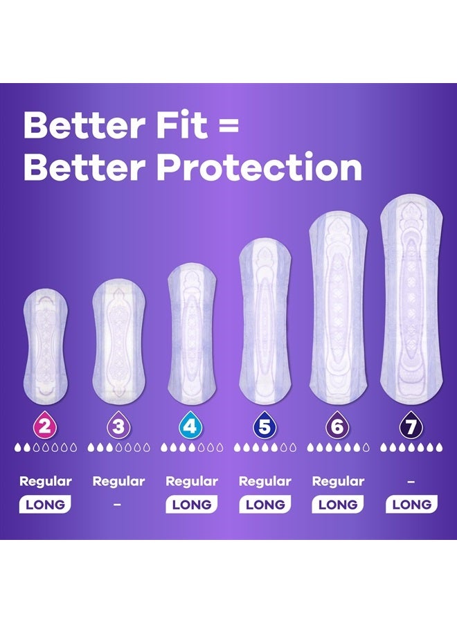 Adult Incontinence & Postpartum Pads For Women, Size 5, Heavy Absorbency, Long Length, 39 Count