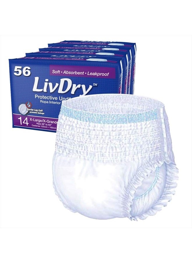 Adult XL Incontinence Underwear, Extra Absorbency Adult Diapers, Leak Protection, X-Large, 56-Pack