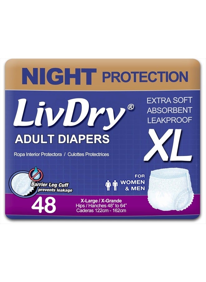 Overnight Protective Underwear XL Size Count: 48