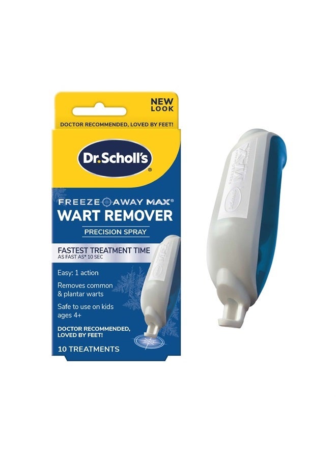 Freeze Away MAX WART Remover, 10 Applications // Our Fastest Treatment Time, Removes Common & Plantar Warts, Precision Spray, Safe for Children 4+, 10 Treatments