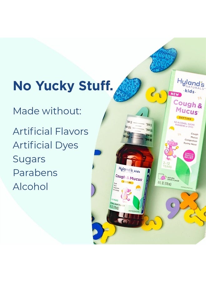 Cough & Mucus Daytime & Nighttime Combo Pack, Grape Flavor - 2x4 oz