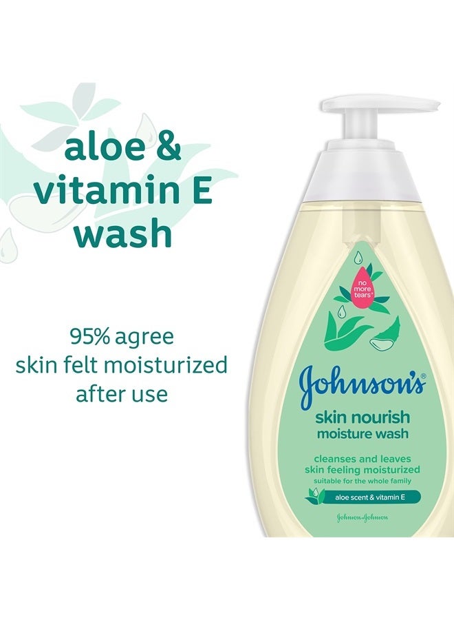 Skin Nourishing Moisture Baby Body Wash with Aloe Scent & Vitamin E, Hypoallergenic & Tear Free Bath Wash for The Whole Family, Paraben- & Sulfate-Free, 20.3 fl. oz