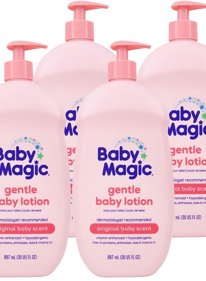 Gentle Baby Lotion | 30 Fl Oz (Pack of 4) | Vitamins & Aloe | Free of Parabens, Phthalates, Sulfates and Dyes