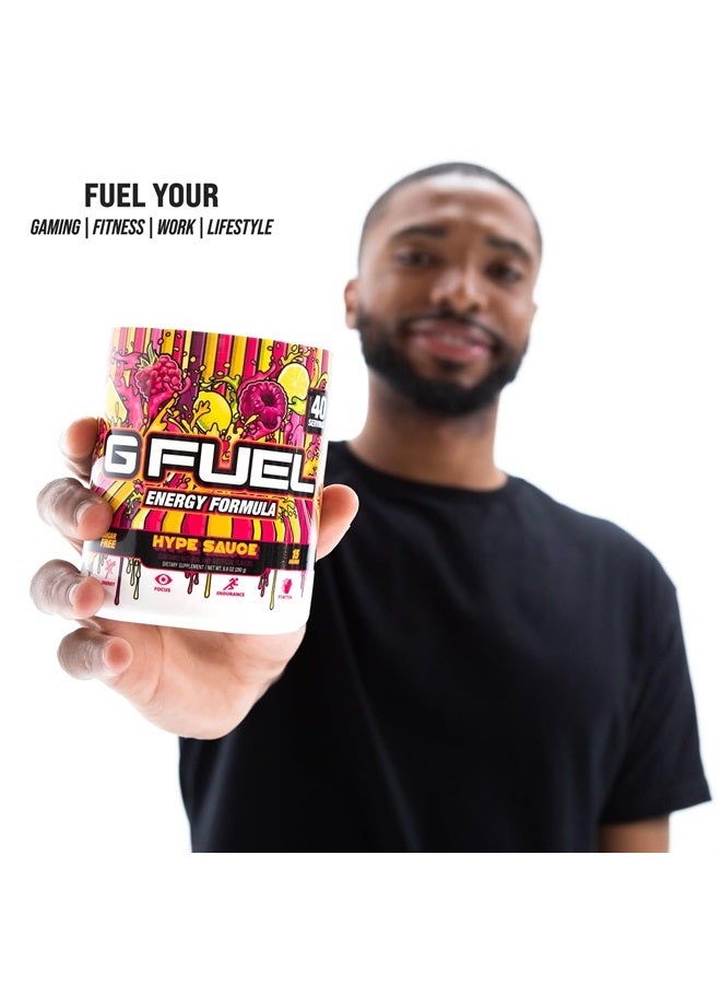 Hype Sauce Energy Powder, Sugar Free, Clean Caffeine Focus Supplement, Water Mix, Raspberry Lemonade Flavor, Focus Amino, Vitamin + Antioxidants Blend, 9.8 oz (40 Servings)