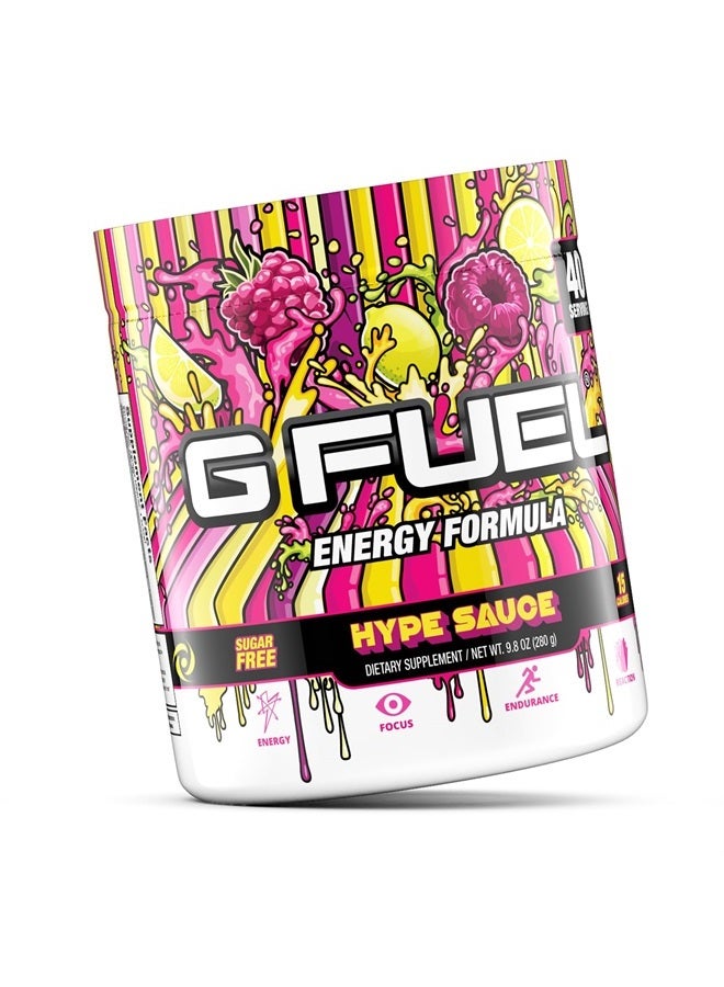 Hype Sauce Energy Powder, Sugar Free, Clean Caffeine Focus Supplement, Water Mix, Raspberry Lemonade Flavor, Focus Amino, Vitamin + Antioxidants Blend, 9.8 oz (40 Servings)