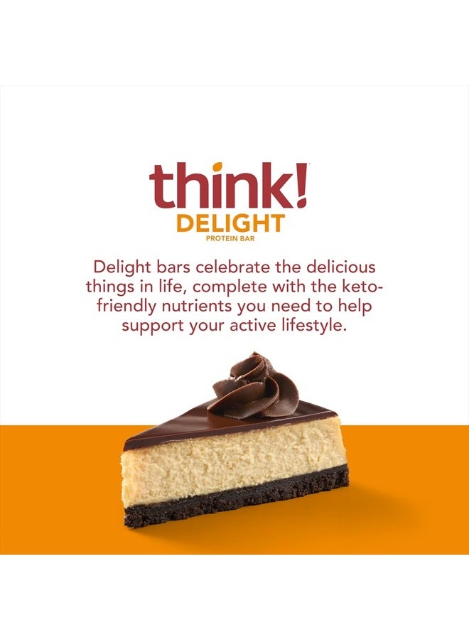 Delight, Keto Protein Bars, Healthy Low Carb, Gluten Free Snack - Chocolate Peanut Butter Pie, 12 Count (Packaging May Vary)