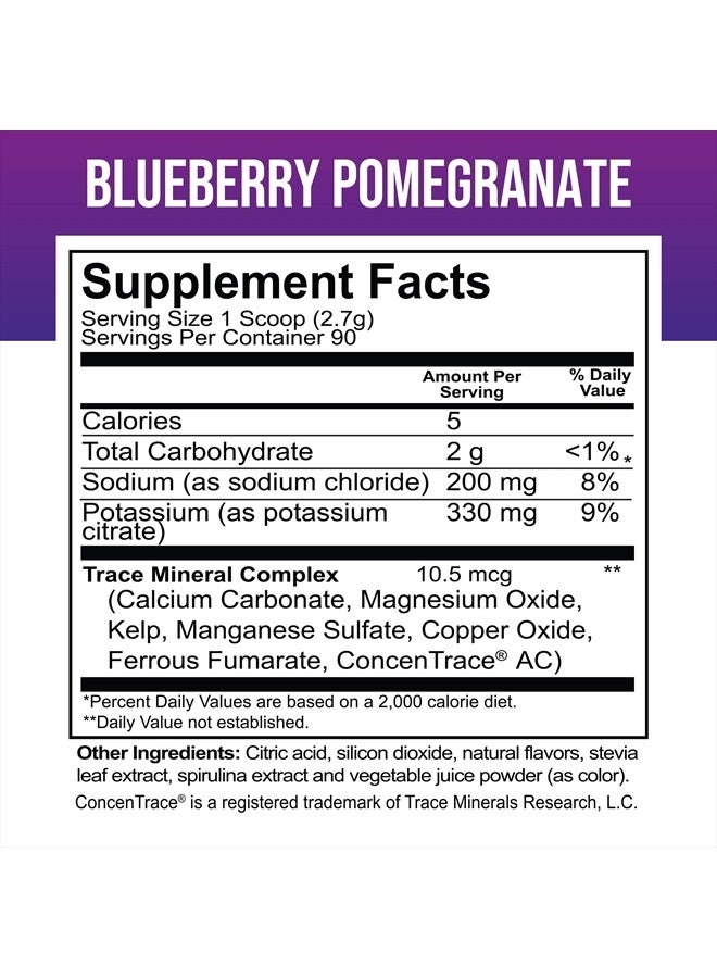 Electrolytes Powder No Sugar - Electrolyte Mix - Hydration Drink - Keto Electrolytes - Fasting Electrolytes - Water Enhancer, No Tablets, Non-GMO, Sports Drink - 90 Servings Blueberry-Pomegranate