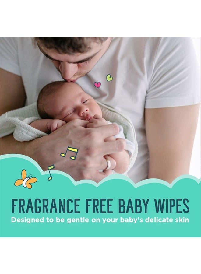 Baby Wipes, Free & Clear Unscented and Sensitive, 30 count Travel Pack