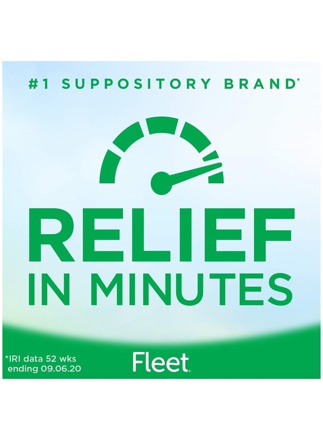 Liquid Glycerin Suppositories for Adult Constipation, 4 Suppositories, 7.5 ml (Pack of 3)