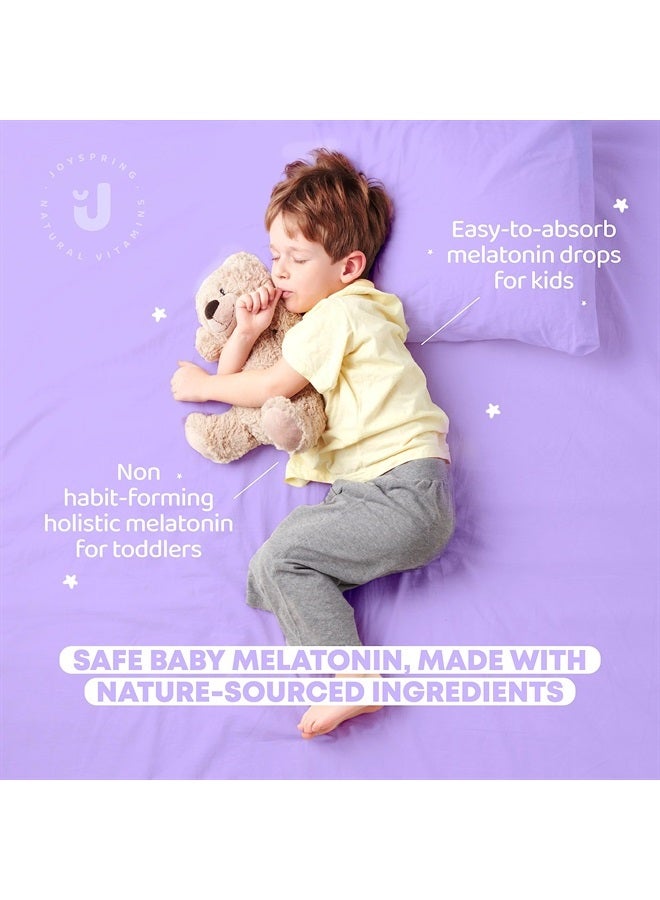 Kids Melatonin Liquid - Liquid Melatonin 3MG with D3 and Elderberry - Sugar Free Liquid Melatonin Kids & Teens Can Enjoy - Melatonin Liquid for Kids Gentle Natural Melatonin Sleep Support