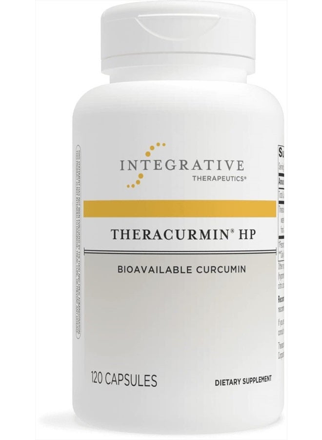 Theracurmin HP - High Absorption Turmeric & Curcumin Supplement - 27x More Bioavailable - Relief of Minor Discomfort Due to Occasional Overuse* - Vegan - 120 Capsules