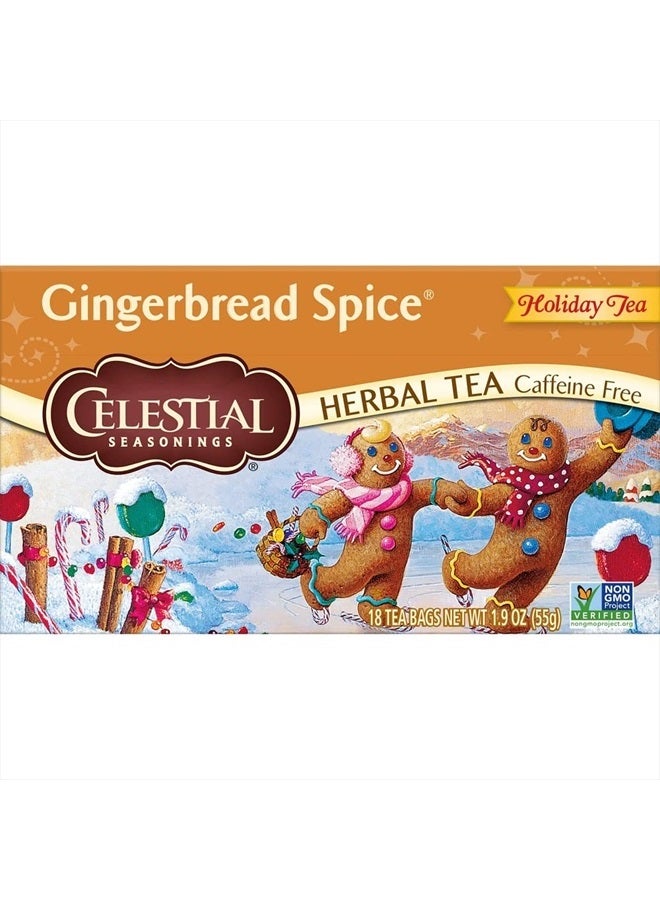 Holiday Herbal Tea, Gingerbread Spice, 18 Count