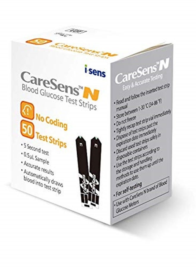 N Blood Glucose Test Strips (50 ct) - Only for CareSens N Family Meter Kits…