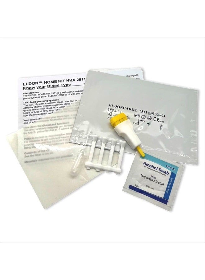 Eldoncard Home Blood Type Testing Kit for ABO and RHD Blood Groups