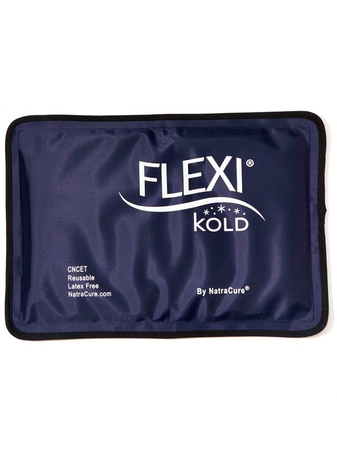 FlexiKold Gel Soft Flexible Ice Packs for Injuries - Reusable Freezer Cold Pack, Cold Compress & Cooling Gel Pad for Face, Shoulder, Hip, Leg, Arm, Ankle & Foot Injury - Medium - 7.5” x 11.5”