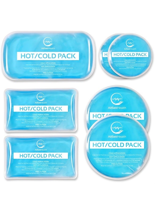 Reusable Hot and Cold Gel Ice Packs for Injuries - Cold Compress, Ice Pack, Gel Ice Packs, Cold Pack, Gel Ice Pack, Cold Packs for Injuries - 7 Pack