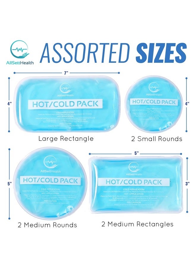 Reusable Hot and Cold Gel Ice Packs for Injuries - Cold Compress, Ice Pack, Gel Ice Packs, Cold Pack, Gel Ice Pack, Cold Packs for Injuries - 7 Pack