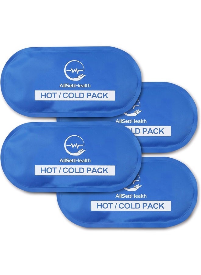 Reusable Hot and Cold Gel Ice Packs for Injuries | Cold Compress, Gel Ice Packs, 10.5 in Long x 5 in Wide | 4 Pack Blue