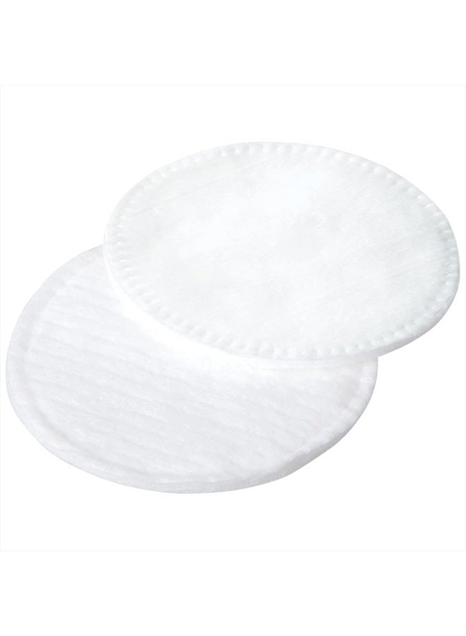 Pure & Natural Stitched Cotton Rounds for Face, 100% Pure Cotton Makeup Remover Pads, Hypoallergenic, Lint-Free, Vegan & Cruelty-Free, Pack of 4-100 Cotton Pads