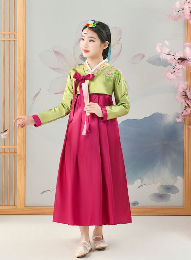 Al Aoyama Gril Korean Hanbok Traditional Dress Palace Korea Wedding Dance Costume Oriantal For Stage