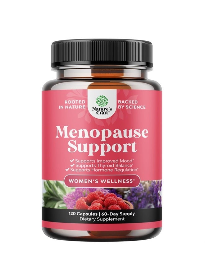 Complete Herbal Menopause Supplement for Women - Multibenefit Menopause Relief Hormone Balance for Women for Night Sweats Mood and More with Dong Quai Vitex Chaste Berry and Black Cohosh 60 Servings