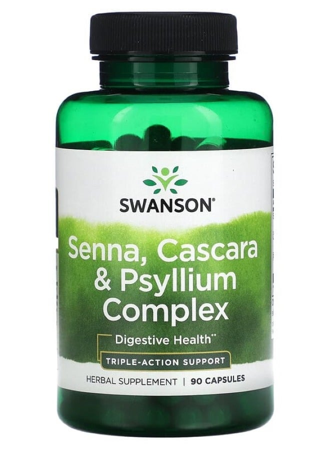 Senna, Cascara And Psyllium Complex 90 Caps