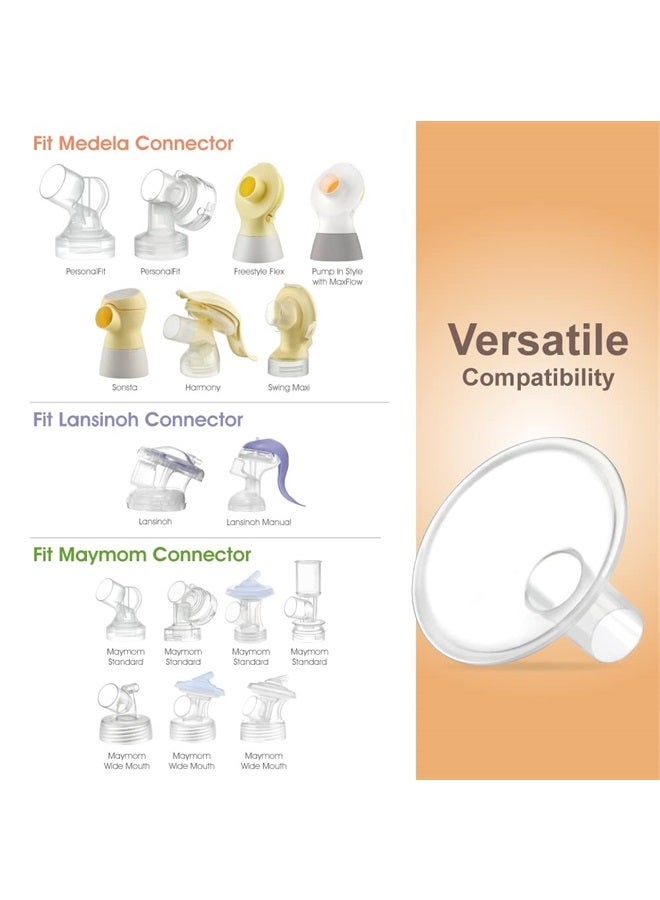 MyFit 23mm Medium Two-Piece Design Breastshield, Compatible with Medela Breast Pump; Ideal for HandsFree Bra; Not Original PersonalFit Flex Breast Shield, Not Original Freestyle Pump Parts, 2pc